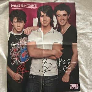 Jonas Brothers double sided poster from Tiger Beat magazine 🎶